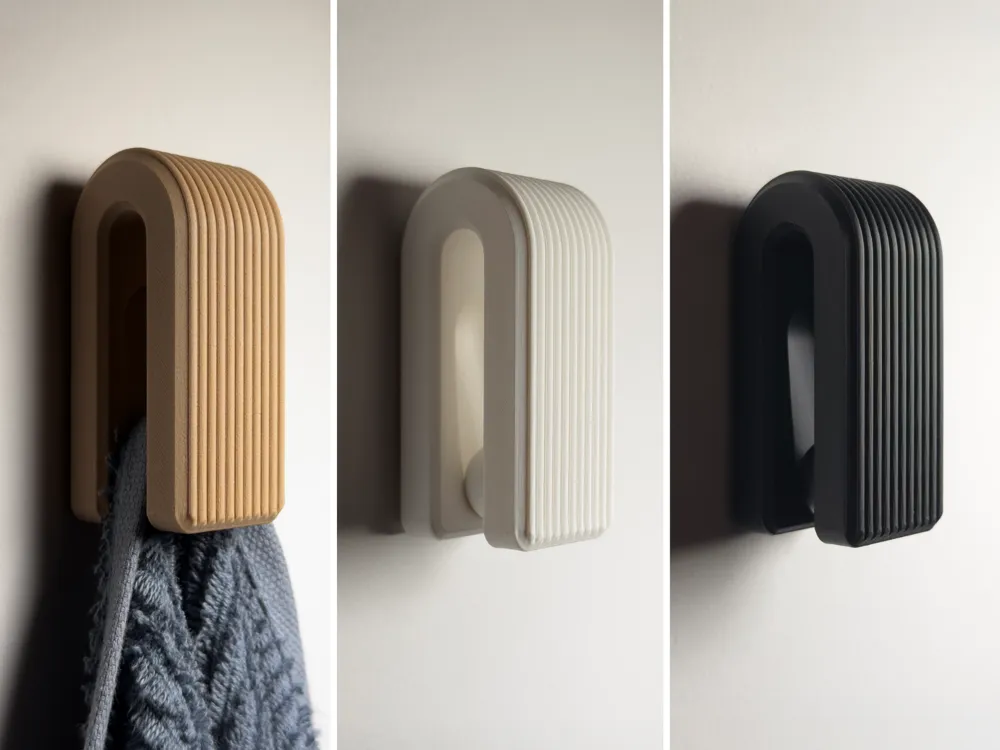 Colgador con bloqueo automático - Gancho de gravedad para toallas - Acanalado